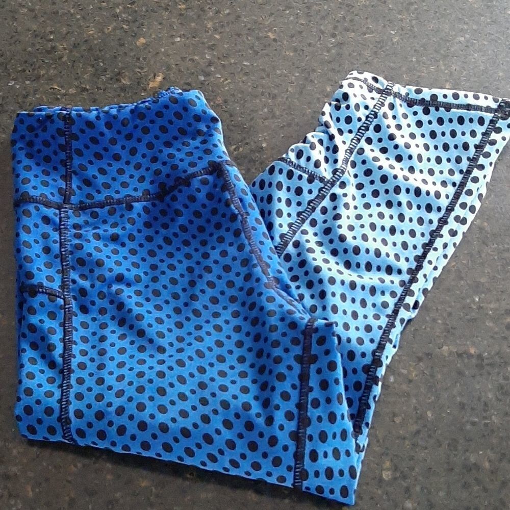 Kyodan polka dot ruched cropped leggings